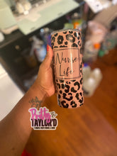 Load image into Gallery viewer, Custom Leopard Print Nurse Life Tumbler
