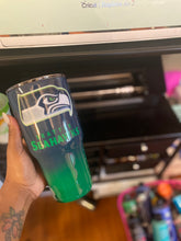 Load image into Gallery viewer, Custom Seahawks Tumbler (Ombré w/name)
